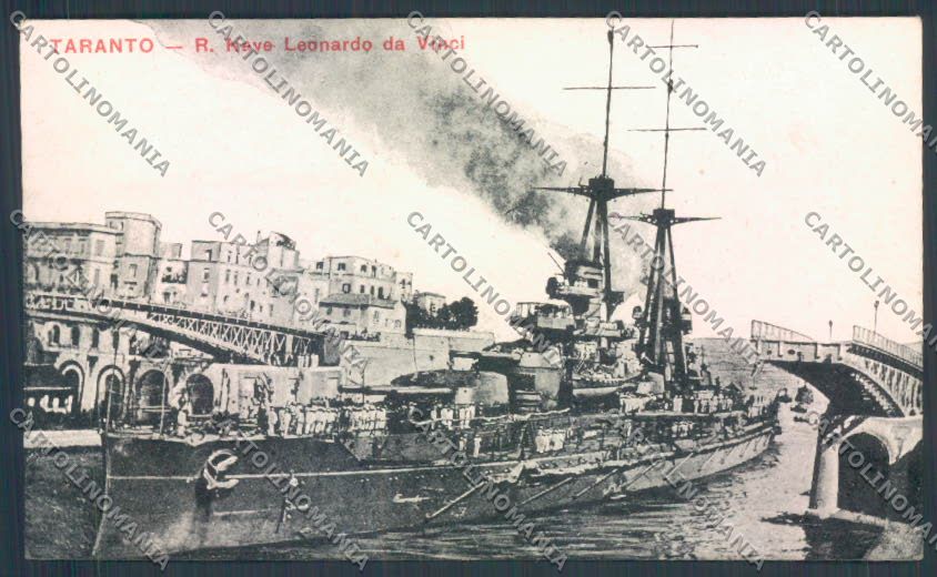 Taranto Città Nave da Guerra cartolina ZB6589 – fronte