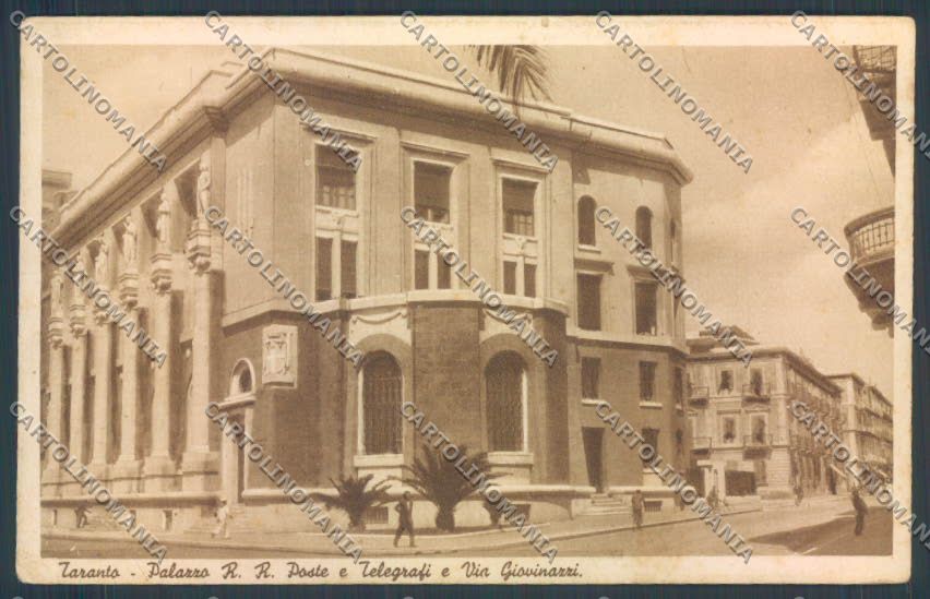 Taranto Città Palazzo Poste e Telegrafi PIEGHINE cartolina ZB6590 – fronte