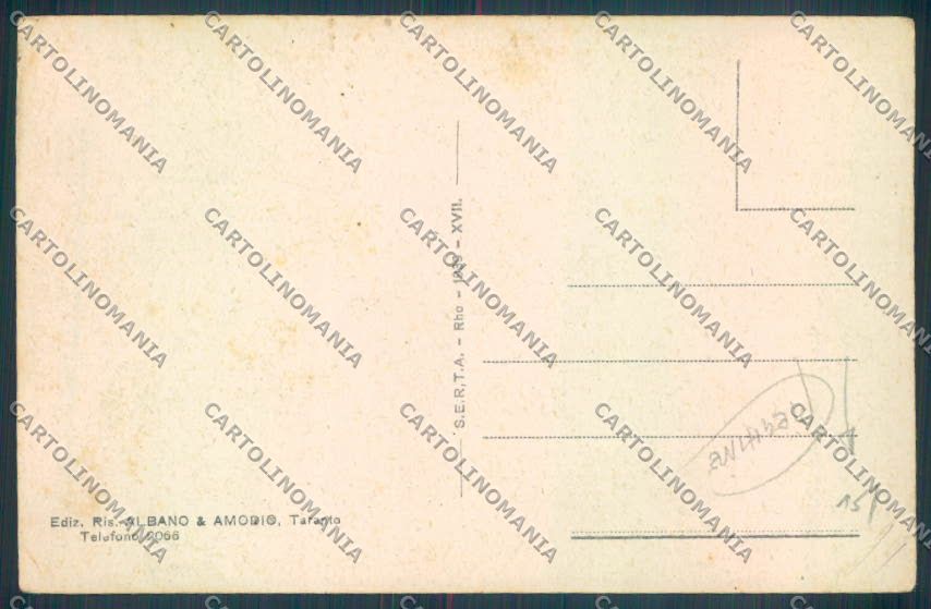 Taranto Città Palazzo Poste e Telegrafi PIEGHINE cartolina ZB6590 – retro
