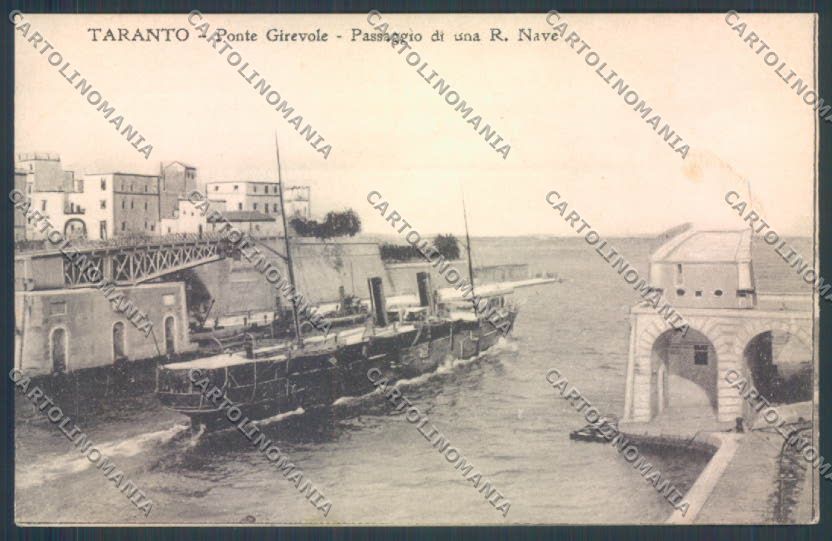Taranto Città Nave da Guerra cartolina ZB6593 – fronte