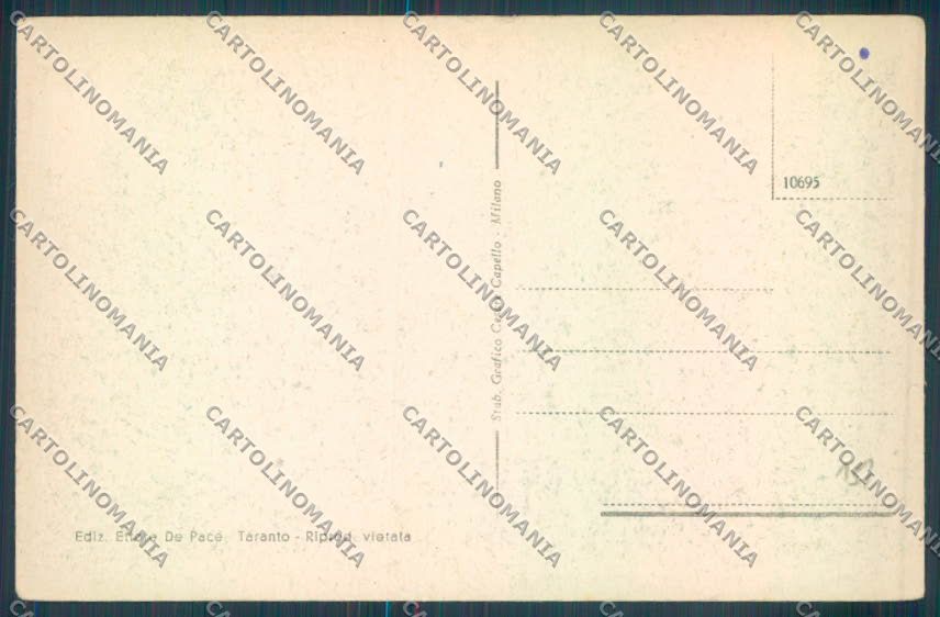 Taranto Città Palazzo Governo e Poste cartolina ZB6633 – retro