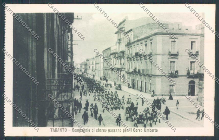 Taranto Città Compagnie di Sbarco PIEGA cartolina ZB6634 – fronte