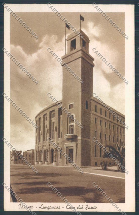 Taranto Città Casa del Fascio cartolina ZB6635 – fronte