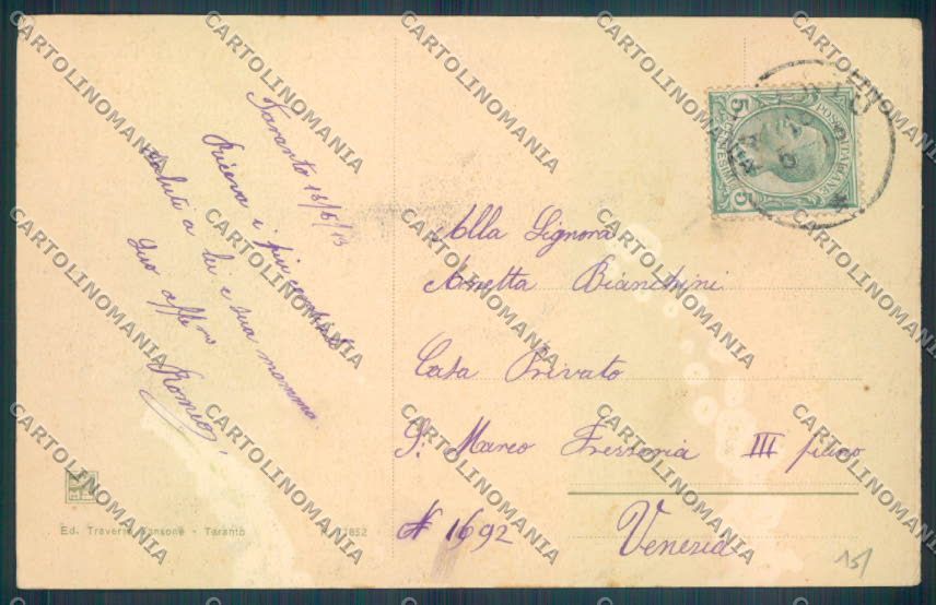 Taranto Città Palazzo degli Uffici cartolina ZB6654 – retro