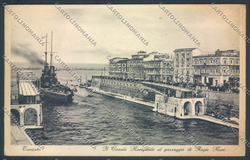Taranto Città Nave da Guerra cartolina ZB6661 – fronte
