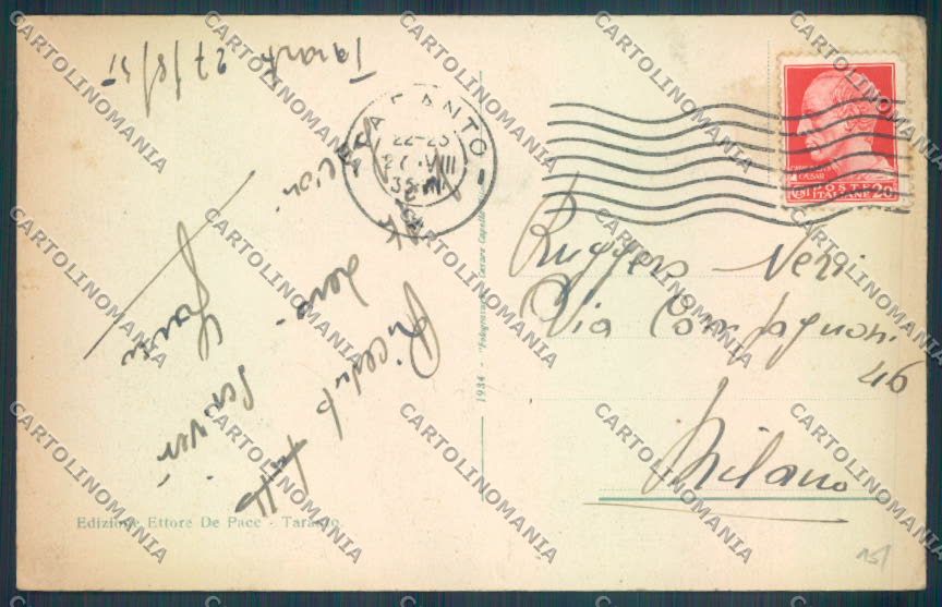Taranto Città Nave da Guerra cartolina ZB6661 – retro
