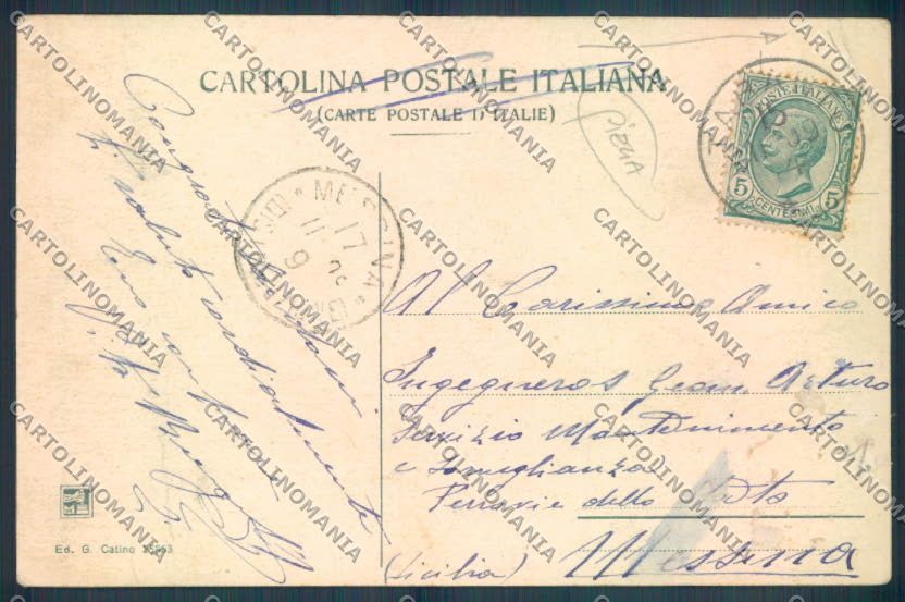 Taranto Città Arsenale Militare Marittimo PIEGA cartolina ZB6665 – retro