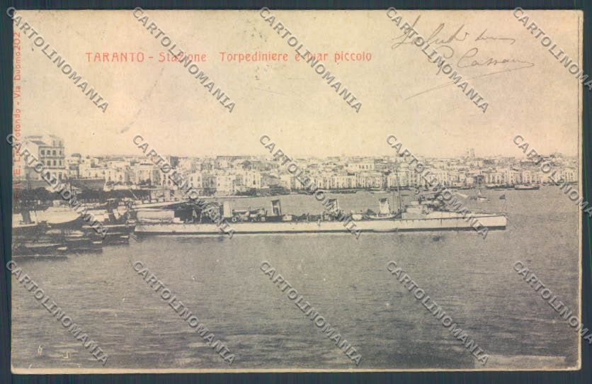 Taranto Città Stazione Torpediniere cartolina ZB6668 – fronte