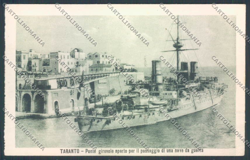 Taranto Città Nave da Guerra cartolina ZB6669 – fronte