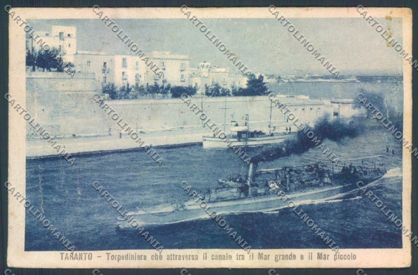 Taranto Città Torpediniera PIEGHE cartolina ZB6670 – fronte