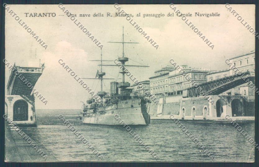 Taranto Città Nave da Guerra cartolina ZB6672 – fronte