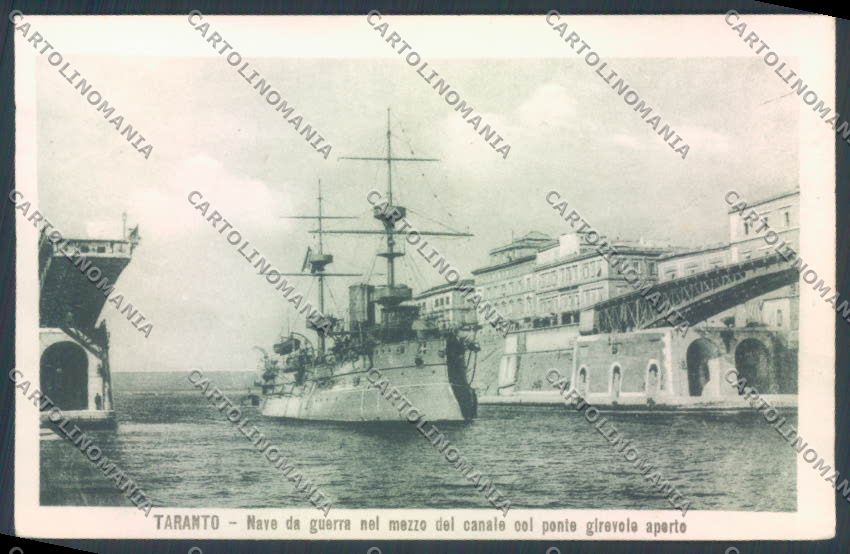 Taranto Città Nave da Guerra cartolina ZB6673 – fronte