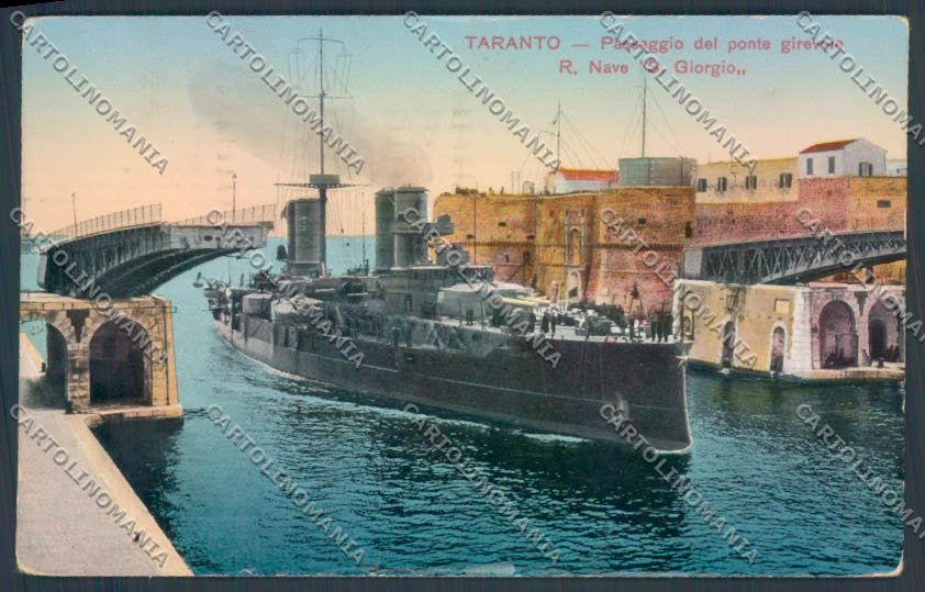 Taranto Città Nave da Guerra cartolina ZB6679 – fronte