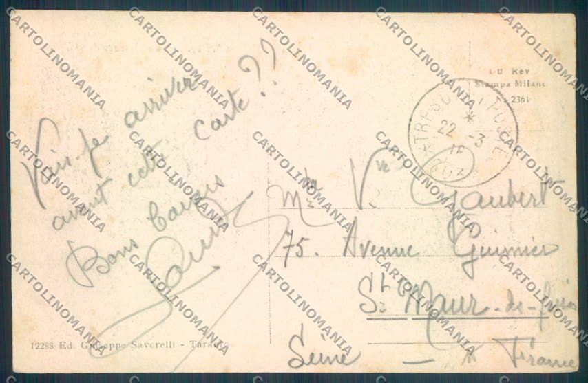 Taranto Città Palazzo degli Uffici cartolina ZB6697 – retro