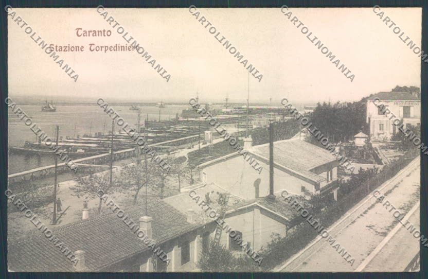 Taranto Città Stazione Torpediniere cartolina ZB6699 – fronte