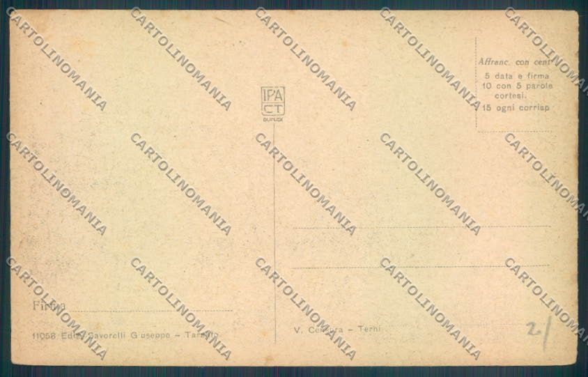 Taranto Cimino Accampamento Inglese cartolina ZB6771 – retro