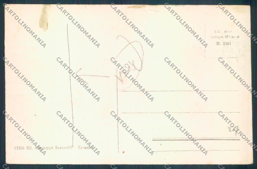 Taranto Città PIEGA cartolina ZB6780 – retro