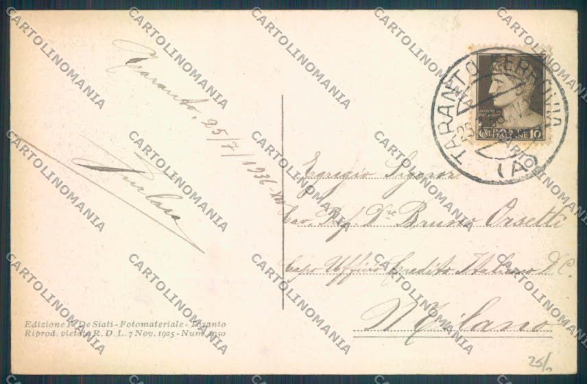 Taranto Città cartolina ZB6793 – retro