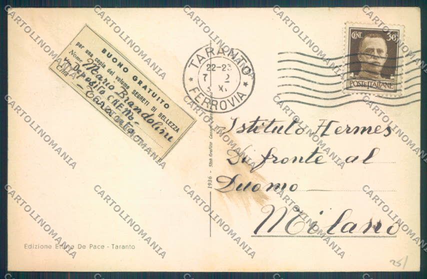 Taranto Città cartolina ZB6794 – retro