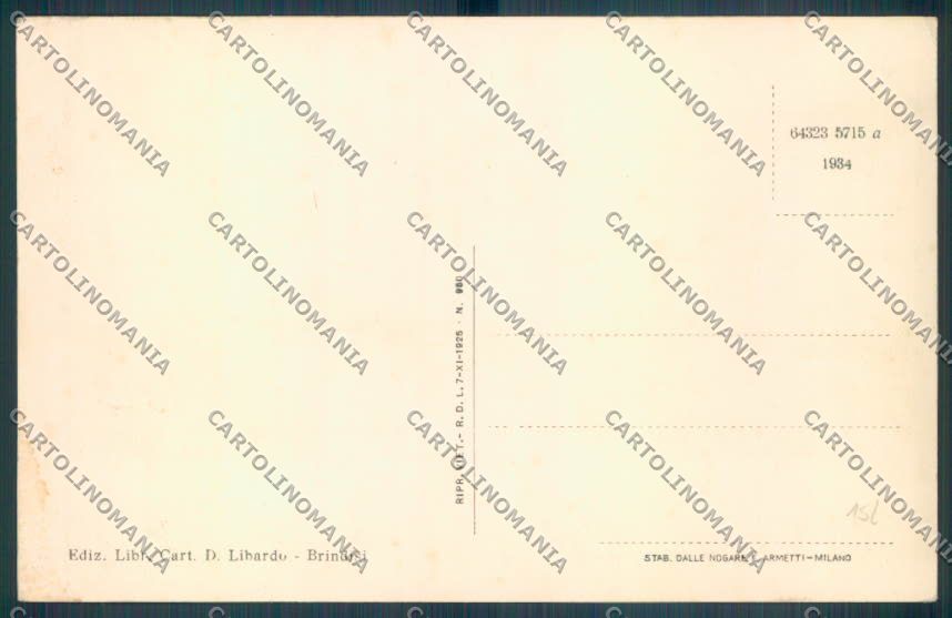 Brindisi Città Stazione Torpediniere cartolina ZB6832 – retro