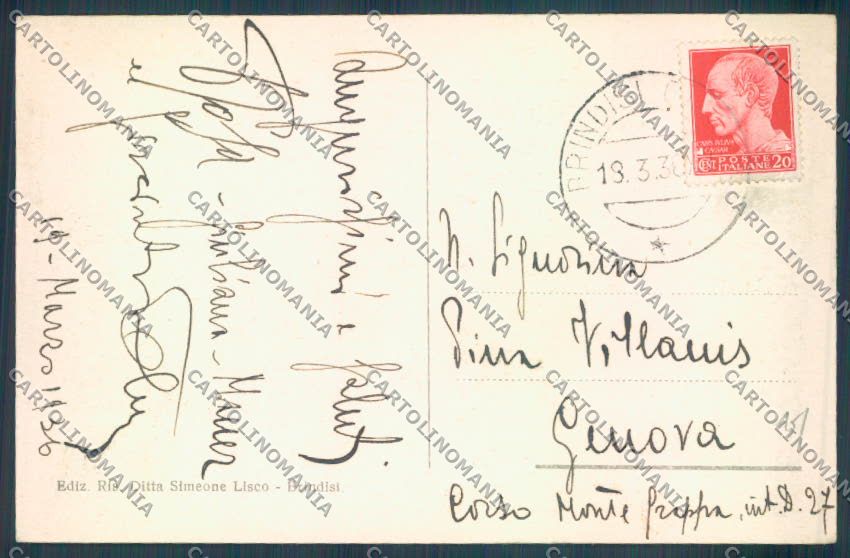 Brindisi Città cartolina ZB6841 – retro