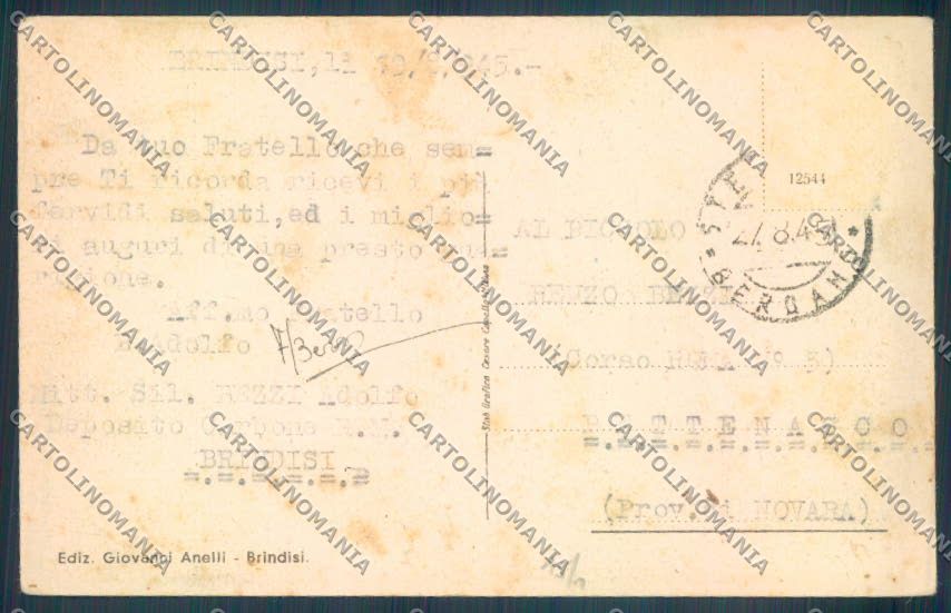 Brindisi Città Saluti da cartolina ZB6852 – retro