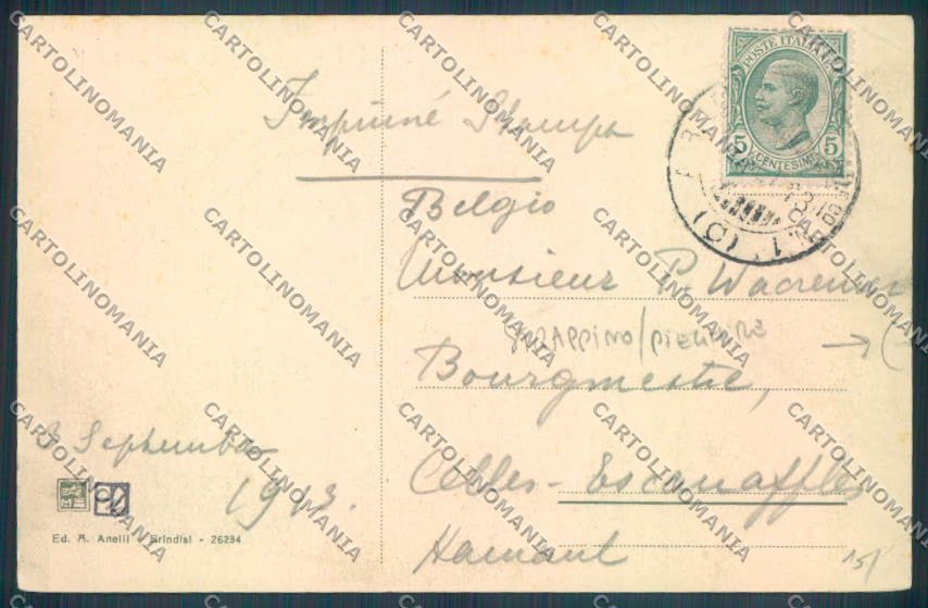 Brindisi Città Stazione Torpediniere STRAPPINO PIEGHINE cartolina ZB6856 – retro