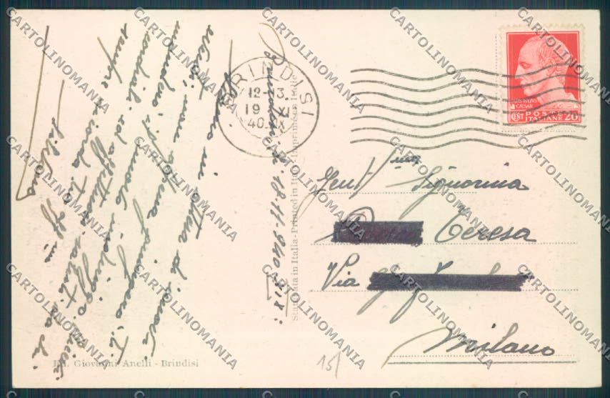 Brindisi Città cartolina ZB6865 – retro