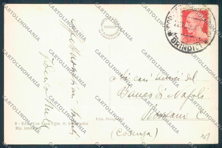 Brindisi Città Banco di Napoli Foto cartolina ZB6872 – retro