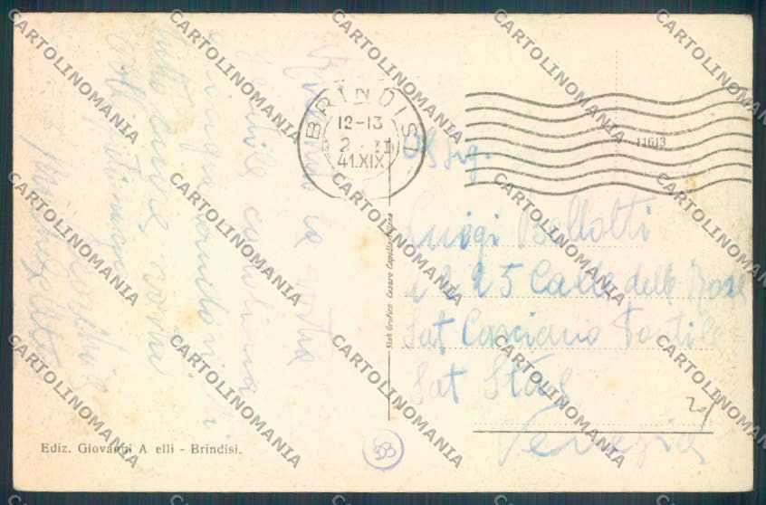 Brindisi Città Banco di Napoli cartolina ZB6877 – retro