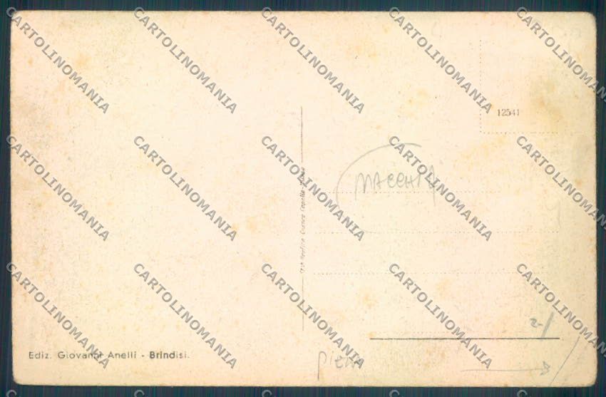 Brindisi Città Saluti da MACCHIA PIEGA cartolina ZB6878 – retro