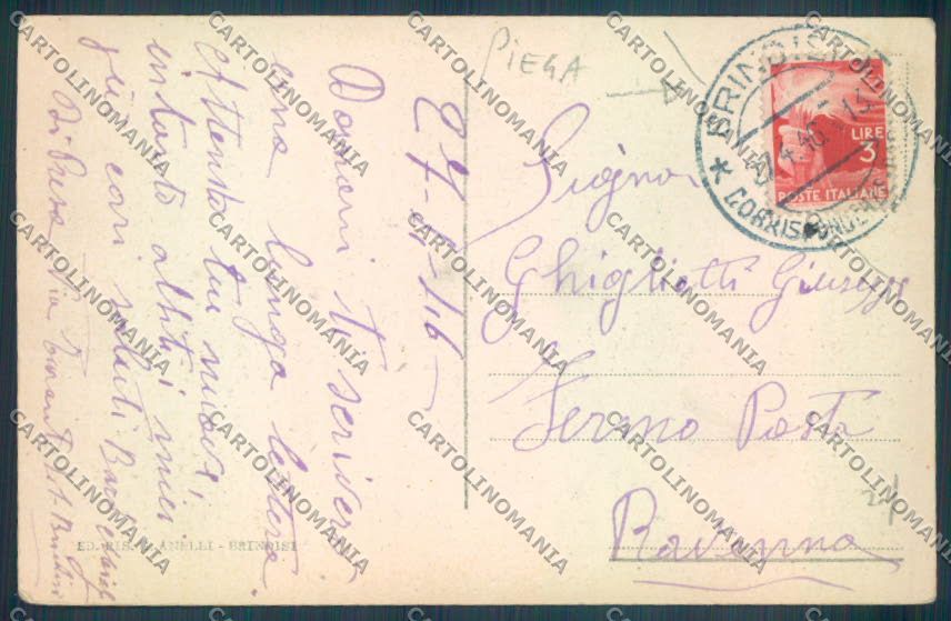 Brindisi Città PIEGA cartolina ZB6879 – retro