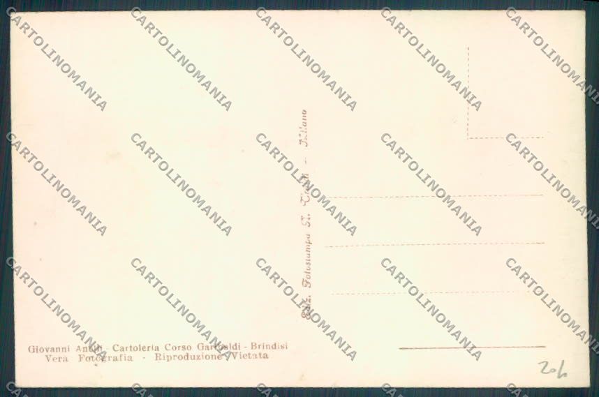 Brindisi Città Palazzo Posta Centrale Foto cartolina ZB6890 – retro