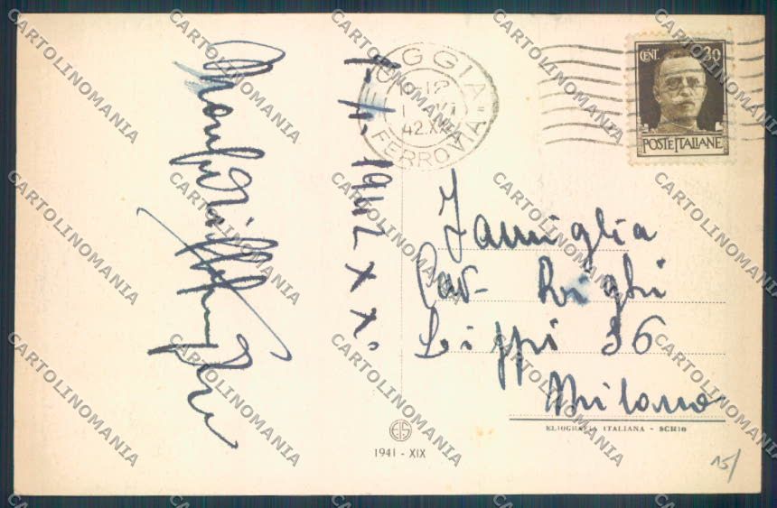 Foggia Città cartolina ZB6931 – retro