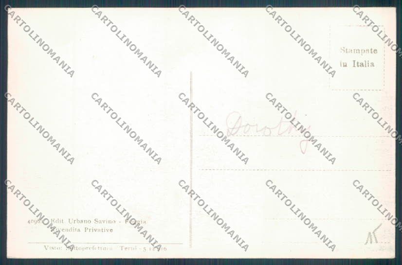 Foggia Città Orfanotrofio Maria Cristina di Savoia cartolina ZB6935 – retro