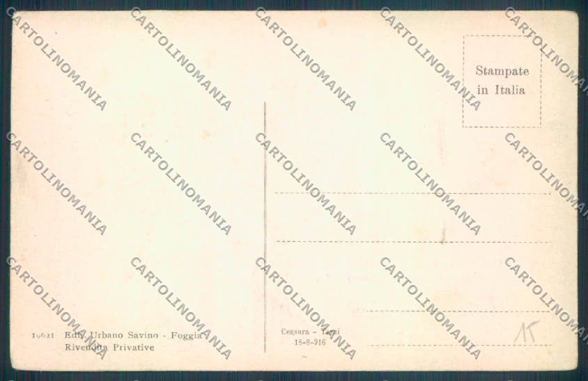 Foggia Città Banca d'Italia cartolina ZB6939 – retro