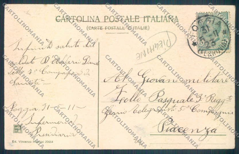 Foggia Città PIEGHINE cartolina ZB6961 – retro
