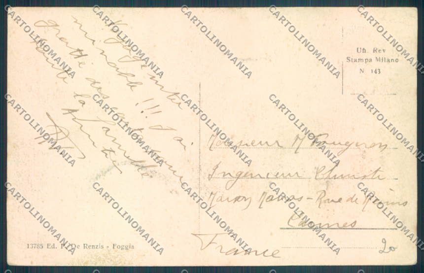 Foggia Città cartolina ZB6981 – retro