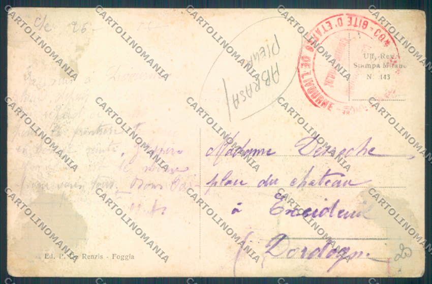 Foggia Città cartolina ZB6982 – retro
