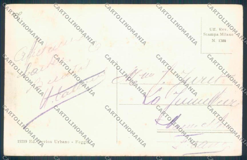 Foggia Città Saluti da cartolina ZB6984 – retro