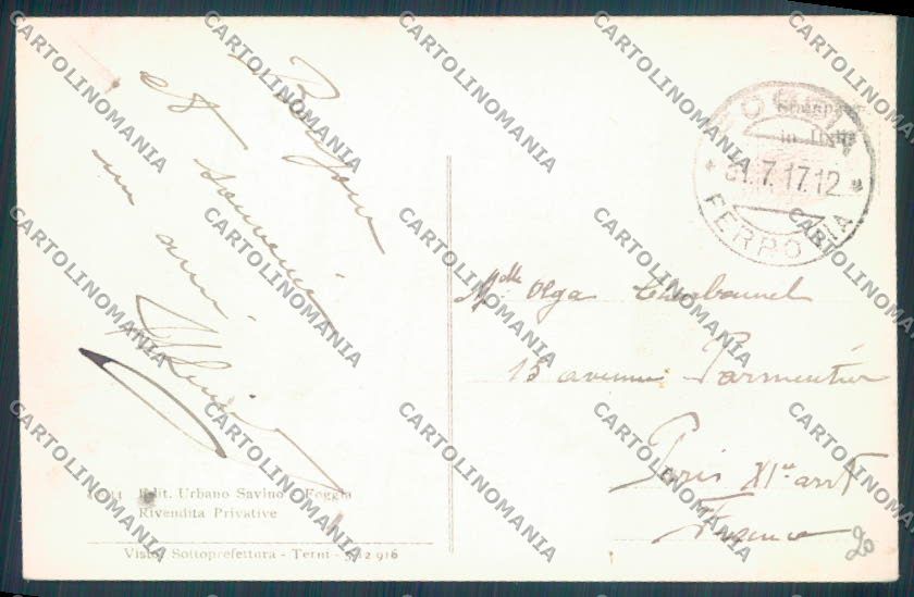 Foggia Città cartolina ZB6988 – retro