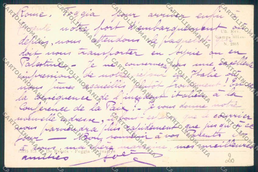 Foggia Città Istituto Tecnico Pietro Giannone cartolina ZB6992 – retro