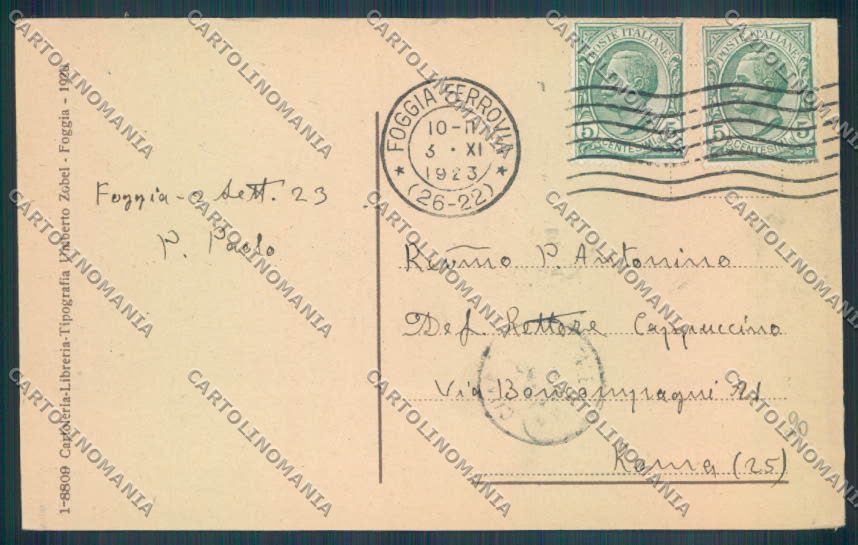 Foggia Città cartolina ZB6993 – retro