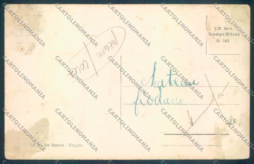 Foggia Città PIEGHE COLLA cartolina ZB6994 – retro