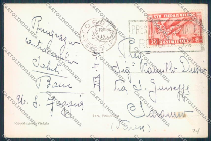 Foggia Città Palazzo Acquedotto Pugliese Foto cartolina ZB6997 – retro