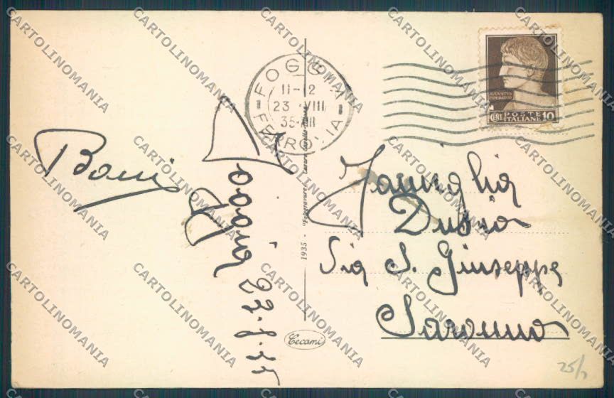 Foggia Città cartolina ZB7003 – retro