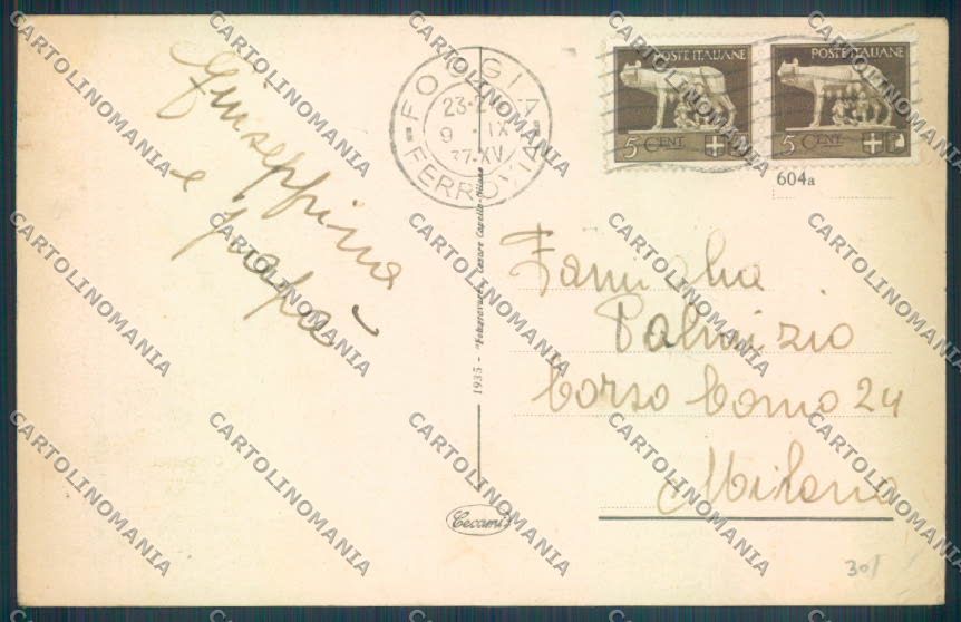 Foggia Città cartolina ZB7015 – retro
