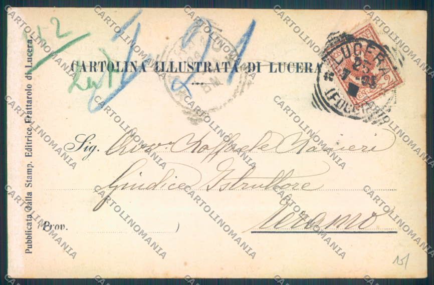 Foggia Lucera cartolina ZB7021 – retro