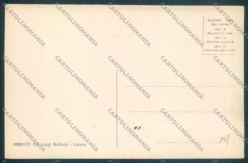 Foggia Lucera Ateneo Bonghi cartolina ZB7022 – retro