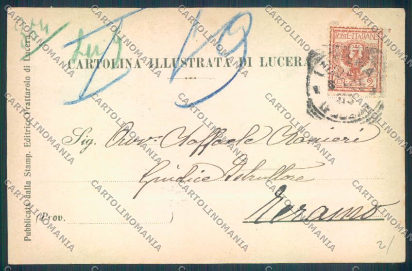 Foggia Lucera cartolina ZB7024 – retro